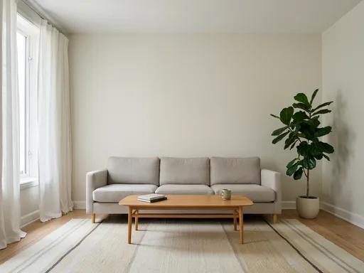 Ideogram V4.5 output for the "Scandinavian living room" prompt