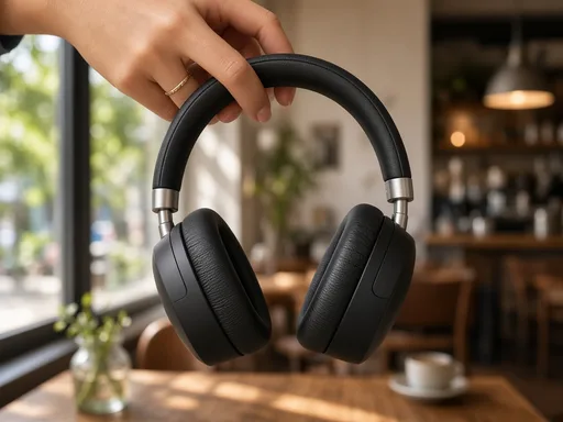 Grok Imagine 2.0: product-photo-headphones-hand