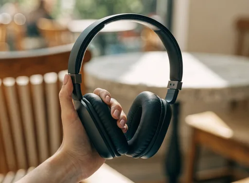 Recraft V4.1: product-photo-headphones-hand